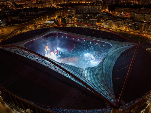 Португалия Лисабон Июня 2023 Года Невероятный Вид Беспилотника Захватывающий Массовую — стоковое фото