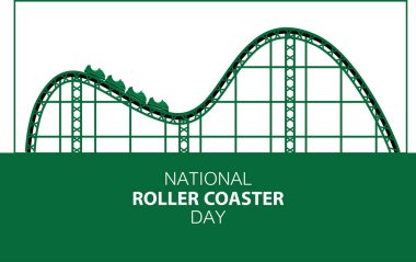 National Roller Coaster Day. vector illustration of a background for the business