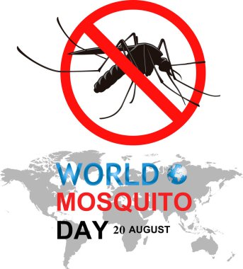 World Mosquito Day vector illustration