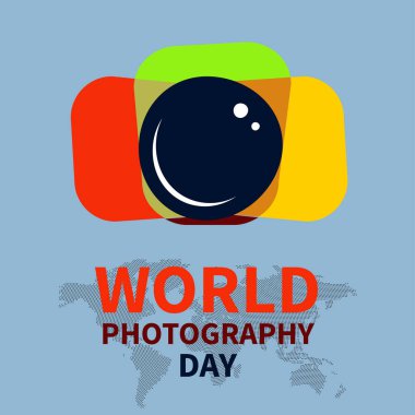 vector illustration of a background for world PHOTOGRAPHY DAY day