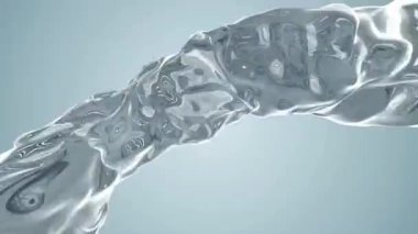 Üç boyutlu sıvı yüzey suyu. Renk değişimiyle soyut canlandırma