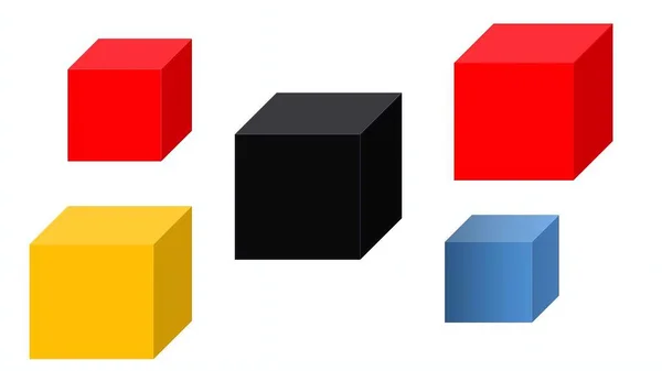 Colorful cube for presentation