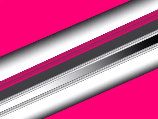 ピンクと銀の線で抽象的な背景 カラフルなイラスト — ストック写真