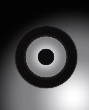 Koyu arkaplanda çemberli soyut illüstrasyon