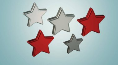 Farklı renklerde beş yıldızlı bir grup