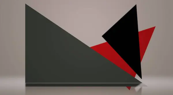 Siyah beyaz kağıt şekilli soyut bir arkaplan. 3d oluşturma