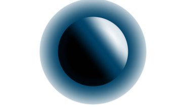 mavi yuvarlak top. 3d illüstrasyon.