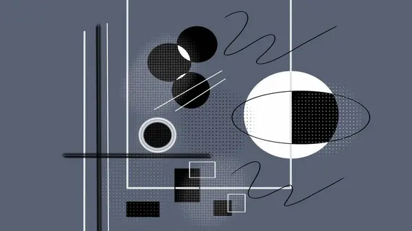 Geometrik şekiller bileşimi, vektör çizimi. modern sanat
