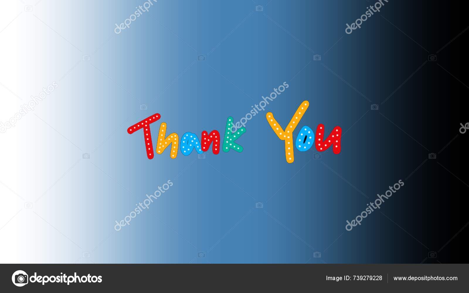 Thank You Text Blue Background — Stock Photo © BenCoStyle #739279228