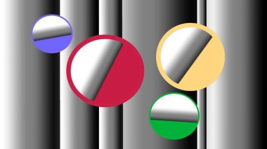 Dört renkli pankart seti