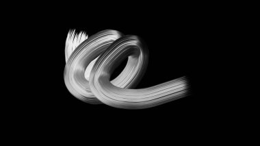 Soyut siyah beyaz dalga arkaplanı. 3D illüstrasyon, 3D canlandırma.