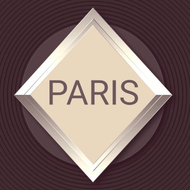 Beyaz arkaplanda Paris logosu, vektör illüstrasyonu
