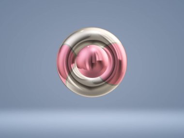 Üç boyutlu soyut çizim. Modern tasarım, geleceksel geometrik şekiller