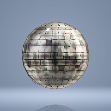 Siyah arkaplanı olan bir metal topun 3 boyutlu görüntüsü