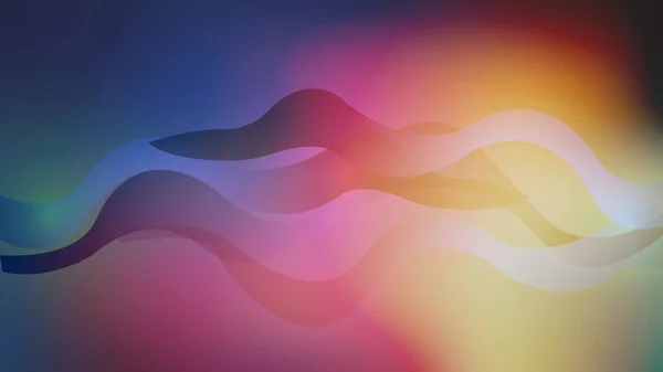 Gradient color glowing beautiful wave graphics design dark illustration background.