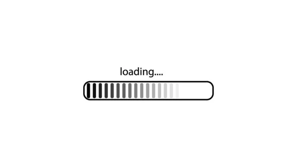 Digital technology isolated loading bar on white color illustration background.
