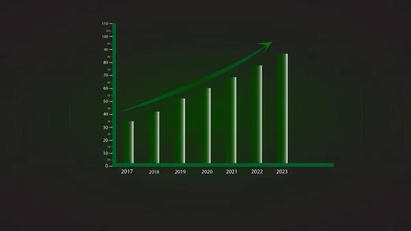 Graph showing rising arrow. Success arrow growth. Increasing business graph.