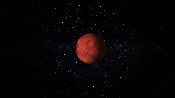 Planet mars isolate on blak background. View of Mars planet from space.