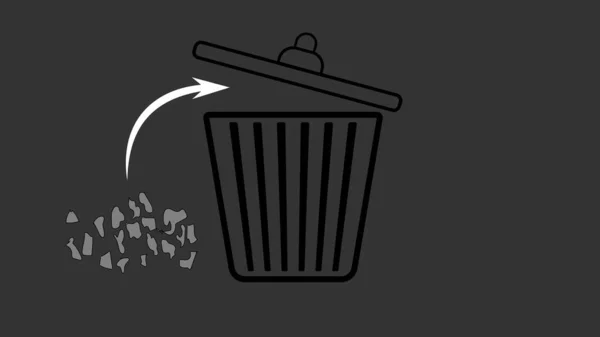 Abstract dustbin icon. Trash can icon dustbin illustration trendy dustbin.