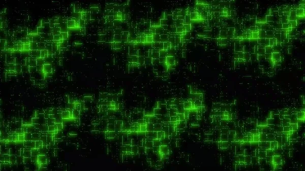 Abstract glow green color illustration background geometric shape design.