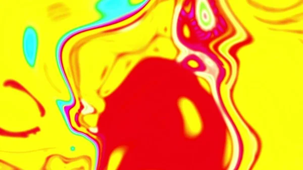 An illustration background of a colored ink mixed liquid, red and yellow color ink