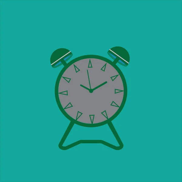 Digital technology round alarm table clock illustration background.