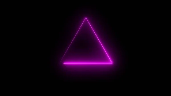 Neon abstract geometric triangle shape illustration background.