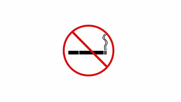 Forbidden sign icon of smoking. caution message of No smoking sign on white background.