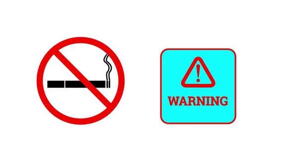 Forbidden sign icon of smoking. caution message of No smoking sign on white background.