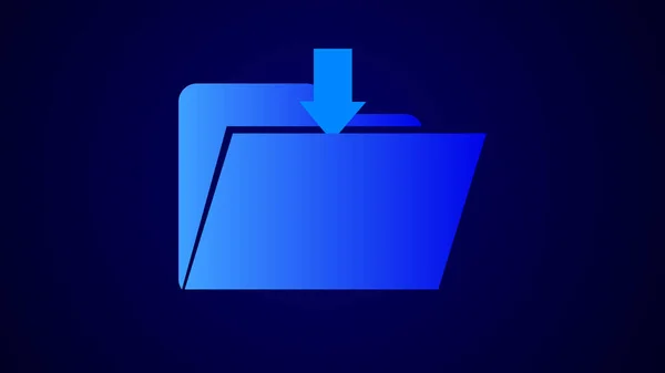 Android system stoke software file manege icon isolated blue color illustration background.
