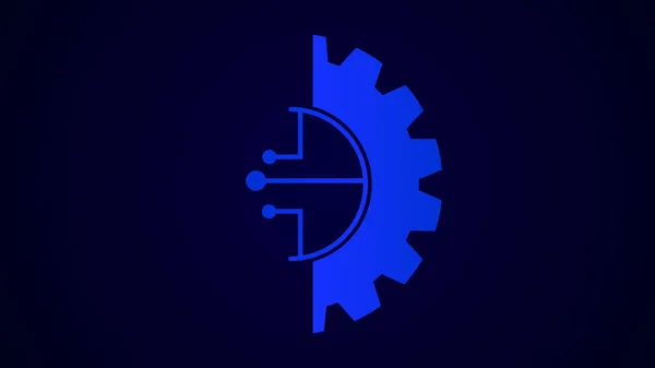 Abstract Cog Gear wheel Logotype Technology Symbol illustration background.