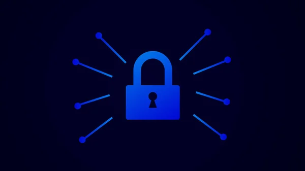 Security system cyber padlock icon. Digital data protection cyber security padlock icon illustration background.