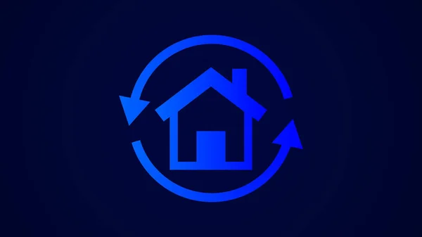 Simple home icon logotype illustration background.