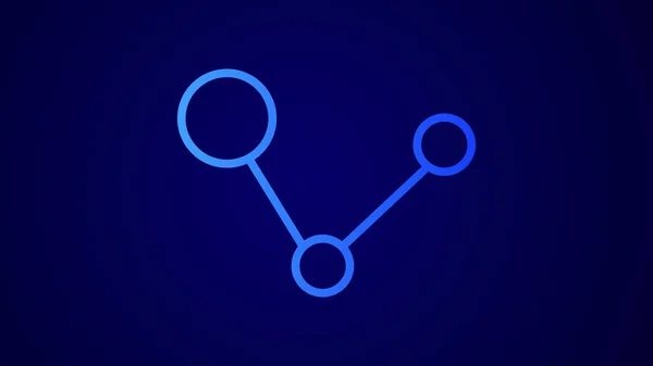 Digital technology blue color share icon on blue color illustration background.