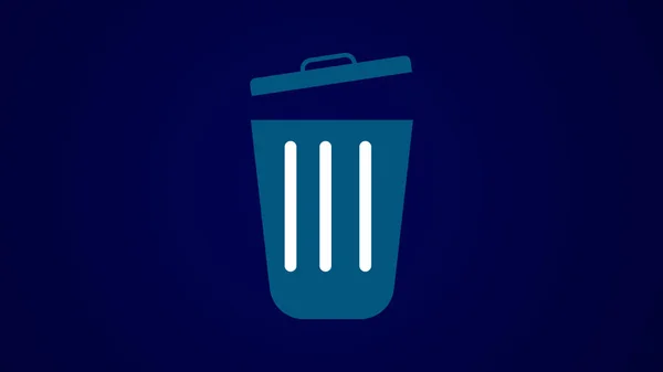 The symbol of dustbin icon. Trash can illustration trendy background.