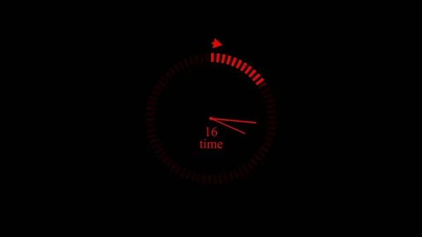 A circular loading bar with time elapsed digital technology led display illustration background.