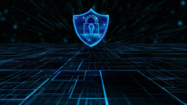 Digital technology cyber security system digital technology news presentation background.