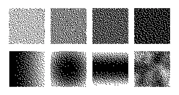 Texture Pixel Modelli Mosaico Senza Soluzione Continuità Gradiente Particelle Quadrate — Vettoriale Stock
