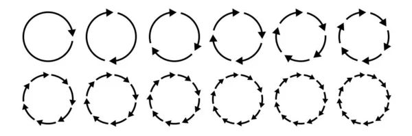 Carta Seta Círculo Ícone Ciclo Elemento Infográfico Circular Loop Passo — Vetor de Stock