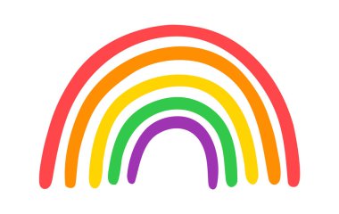 Gökyüzüne yayılan canlı gökkuşağı neşe dolu ve canlandırıcı bir atmosfer yaratırken umut, hayal ve kapsayıcılığı simgeleyen bir renk yelpazesi sergiliyor.