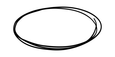 Düzensiz oval şekil birden fazla çakışan çizgi ile çizilir, metin veya tasarım elementleri için bir çerçeve oluşturulur, el yapımı ve organik estetik taşınır