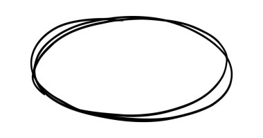 Kusurlu oval şekil siyah işaretleyici ile çizilir, temiz beyaz arkaplan üzerinde metin veya resimleri vurgulamak için basit ama etkili bir yol yaratır