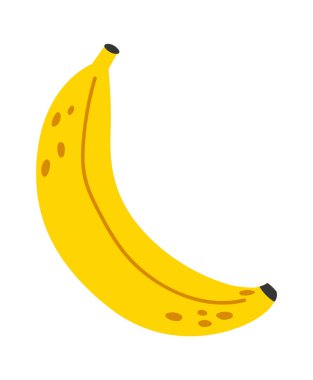 Beyaz arka planda izole edilmiş kahverengi benekli tek bir muz sağlıklı yeme alışkanlıklarını sembolize eder ve zengin bir potasyum ve vitamin kaynağı olarak hizmet eder.