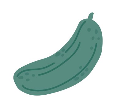 Tam, taze salatalık yatay olarak dinleniyor, eşsiz benekleri ve çizgileri olan dokulu bir deri, sağlıklı beslenme alışkanlıklarını somutlaştırıyor ve canlı bir vegan yaşam tarzını teşvik ediyor.