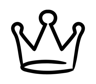 Monarşiyi, gücü, başarıyı ve zaferi simgeleyen, logolar, web siteleri ve grafik tasarım projeleri için mükemmel bir taç çizimi.