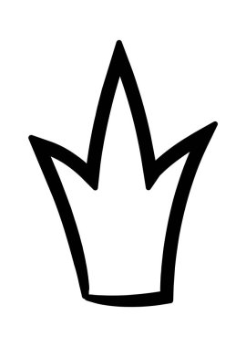 Monarşiyi, liderliği ve otoriteyi temsil eden bir tacın basit, siyah ve beyaz çizgi çizimi, kraliyet, güç veya hanedanlıkla ilgili grafik tasarım projeleri için idealdir.