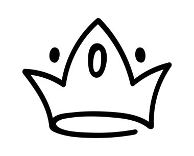 Basit, el çizimi taç kraliyeti, gücü ve otoriteyi temsil ediyor. Minimalist ve zarif bir tasarım için sürekli bir çizgi oluşturuldu. Çeşitli tasarım projeleri için uygun.