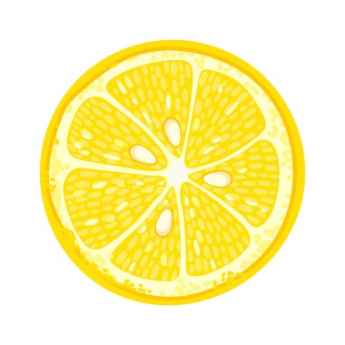 Görünür tohum ve dokuya sahip yuvarlak limon dilimi, beslenme ve içecek, sağlık ve yaşam tarzı projeleri için mükemmel canlı ve ferahlatıcı bir görüntü oluşturuyor.