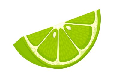 Taze kesilmiş kireç dilimi, canlı yeşil rengini, sulu dokusunu ve narenciye meyvesinin segmentli etini sergiliyor. İçeceklere ve mutfak kreasyonlarına lezzet katmak için ideal.