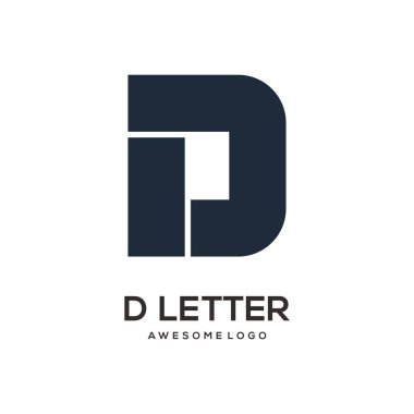 Letter D logo design template modern